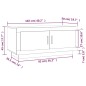 Tavolino da Salotto Grigio Sonoma 102x50x45cm Legno Multistrato