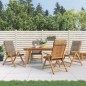Sedie da Giardino Reclinabili con Cuscini 4 pz in Legno di Teak Sedie da Giardino Reclinabili con Cuscini 4 pz in Legno di Teak