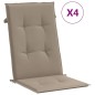 Sedie da Giardino Reclinabili con Cuscini 4 pz in Legno di Teak Sedie da Giardino Reclinabili con Cuscini 4 pz in Legno di Teak