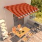 Tenda da Sole Retrattile Automatica 450x300 cm Arancione e Marrone Tenda da Sole Retrattile Automatica 450x300 cm Arancione e Marrone