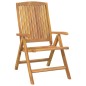 Sedie da Giardino Reclinabili con Cuscini 6 pz in Legno di Teak Sedie da Giardino Reclinabili con Cuscini 6 pz in Legno di Teak