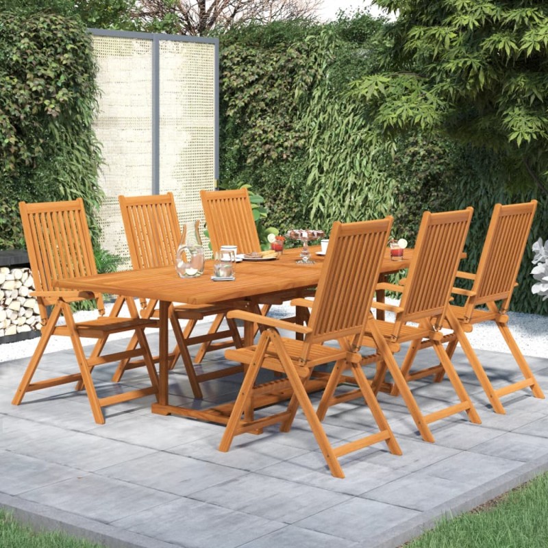 vidaXL Set Mobili da Pranzo per Giardino 7 pz Legno Massello di Acacia vidaXL Set Mobili da Pranzo per Giardino 7 pz Legno Massello di Acacia
