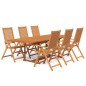 vidaXL Set Mobili da Pranzo per Giardino 7 pz Legno Massello di Acacia vidaXL Set Mobili da Pranzo per Giardino 7 pz Legno Massello di Acacia