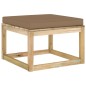 Sgabello da Giardino con Cuscino Legno di Pino Verde Impregnato Sgabello da Giardino con Cuscino Legno di Pino Verde Impregnato