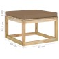 Sgabello da Giardino con Cuscino Legno di Pino Verde Impregnato Sgabello da Giardino con Cuscino Legno di Pino Verde Impregnato