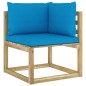 Divani Angolari da Giardino & Cuscini 2pz Pino Impregnato Verde Divani Angolari da Giardino & Cuscini 2pz Pino Impregnato Verde