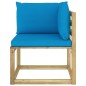 Divani Angolari da Giardino & Cuscini 2pz Pino Impregnato Verde Divani Angolari da Giardino & Cuscini 2pz Pino Impregnato Verde