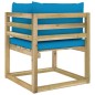 Divani Angolari da Giardino & Cuscini 2pz Pino Impregnato Verde Divani Angolari da Giardino & Cuscini 2pz Pino Impregnato Verde