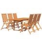 vidaXL Set Mobili da Pranzo da Giardino 7 pz Legno Massello di Acacia vidaXL Set Mobili da Pranzo da Giardino 7 pz Legno Massello di Acacia