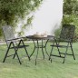 Set da Pranzo per Giardino 3pz Rete Metallica Espansa Antracite Set da Pranzo per Giardino 3pz Rete Metallica Espansa Antracite