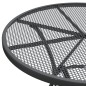 Set da Pranzo per Giardino 3pz Rete Metallica Espansa Antracite Set da Pranzo per Giardino 3pz Rete Metallica Espansa Antracite