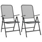 Set da Pranzo per Giardino 3pz Rete Metallica Espansa Antracite Set da Pranzo per Giardino 3pz Rete Metallica Espansa Antracite