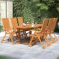 vidaXL Set Mobili da Pranzo per Giardino 7 pz Legno Massello di Acacia vidaXL Set Mobili da Pranzo per Giardino 7 pz Legno Massello di Acacia