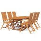 vidaXL Set Mobili da Pranzo per Giardino 7 pz Legno Massello di Acacia vidaXL Set Mobili da Pranzo per Giardino 7 pz Legno Massello di Acacia