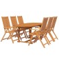vidaXL Set Mobili da Pranzo per Giardino 7 pz Legno Massello di Acacia vidaXL Set Mobili da Pranzo per Giardino 7 pz Legno Massello di Acacia