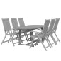 Set da Pranzo da Giardino 7 pz in Legno Massello di Acacia
