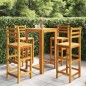 Set da Bar per Giardino 5 pz Legno Massello di Acacia Set da Bar per Giardino 5 pz Legno Massello di Acacia
