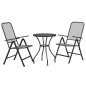 Set da Pranzo per Giardino 3pz Rete Metallica Espansa Antracite Set da Pranzo per Giardino 3pz Rete Metallica Espansa Antracite