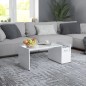 Tavolino da Salotto Bianco 90x45x35 cm in Legno Multistrato Tavolino da Salotto Bianco 90x45x35 cm in Legno Multistrato