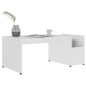 Tavolino da Salotto Bianco 90x45x35 cm in Legno Multistrato Tavolino da Salotto Bianco 90x45x35 cm in Legno Multistrato
