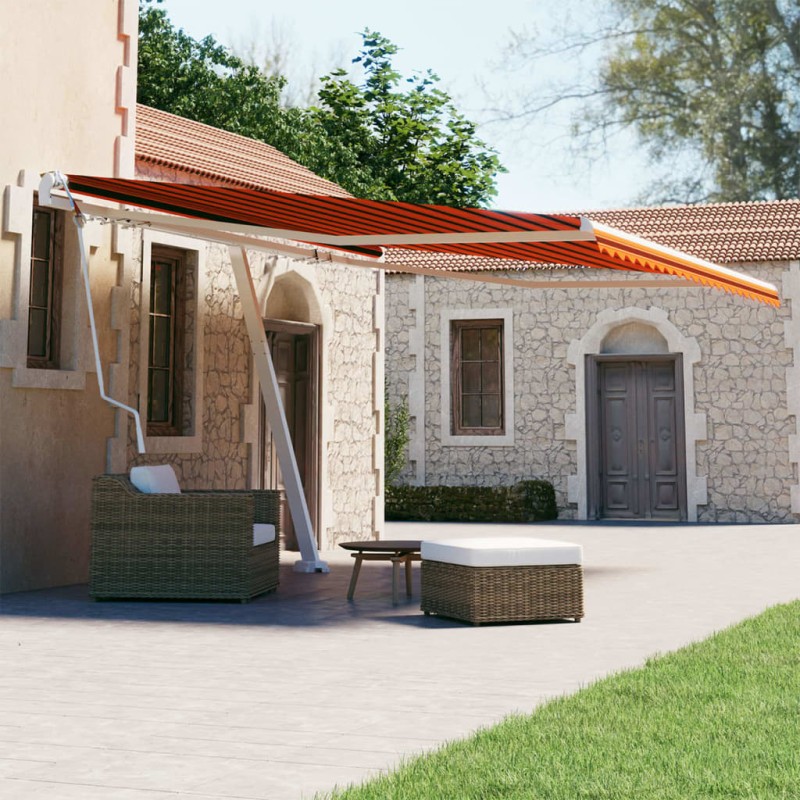 Tenda da Sole Autoportante Automatica 450x300cm Arancio Marrone Tenda da Sole Autoportante Automatica 450x300cm Arancio Marrone