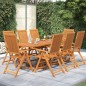 Set Mobili da Pranzo per Giardino 9 pz Legno Massello di Acacia Set Mobili da Pranzo per Giardino 9 pz Legno Massello di Acacia