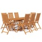 Set Mobili da Pranzo per Giardino 9 pz Legno Massello di Acacia Set Mobili da Pranzo per Giardino 9 pz Legno Massello di Acacia