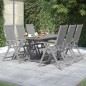 Set da Pranzo da Giardino 7 pz in Legno Massello di Acacia Set da Pranzo da Giardino 7 pz in Legno Massello di Acacia