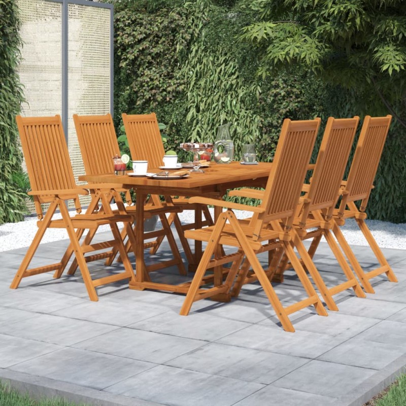 vidaXL Set Mobili da Pranzo per Giardino 7 pz Legno Massello di Acacia vidaXL Set Mobili da Pranzo per Giardino 7 pz Legno Massello di Acacia