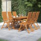 vidaXL Set Mobili da Pranzo per Giardino 7 pz Legno Massello di Acacia vidaXL Set Mobili da Pranzo per Giardino 7 pz Legno Massello di Acacia