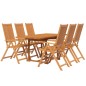 vidaXL Set Mobili da Pranzo per Giardino 7 pz Legno Massello di Acacia vidaXL Set Mobili da Pranzo per Giardino 7 pz Legno Massello di Acacia