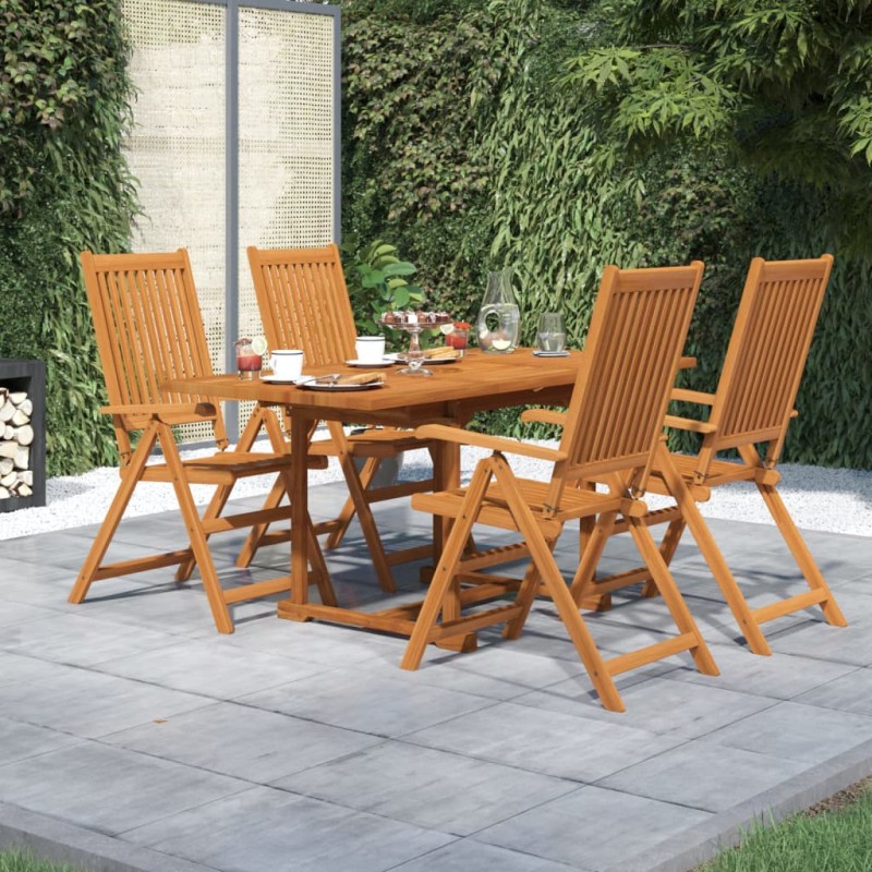 Set Mobili da Pranzo per Giardino 5 pz Legno Massello di Acacia Set Mobili da Pranzo per Giardino 5 pz Legno Massello di Acacia