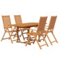 Set Mobili da Pranzo per Giardino 5 pz Legno Massello di Acacia Set Mobili da Pranzo per Giardino 5 pz Legno Massello di Acacia