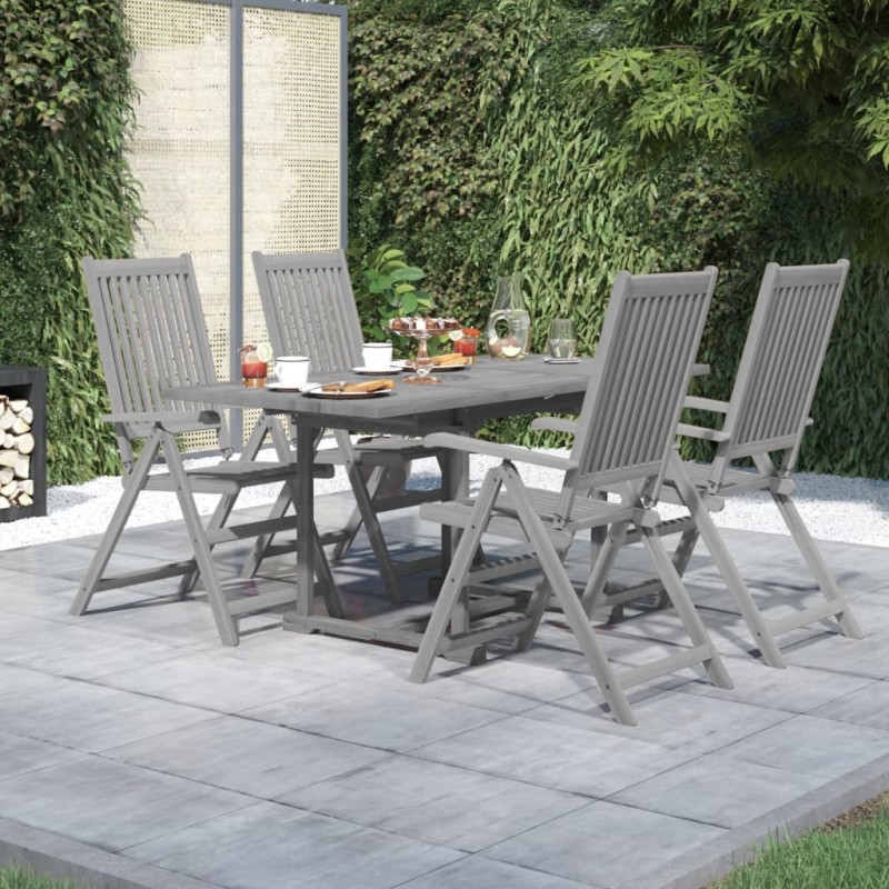 vidaXL Set da Pranzo per Giardino 5 pz in Legno Massello di Acacia vidaXL Set da Pranzo per Giardino 5 pz in Legno Massello di Acacia