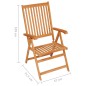 Sedie Giardino 4 pz con Cuscini Grigi a Quadri Massello di Teak Sedie Giardino 4 pz con Cuscini Grigi a Quadri Massello di Teak