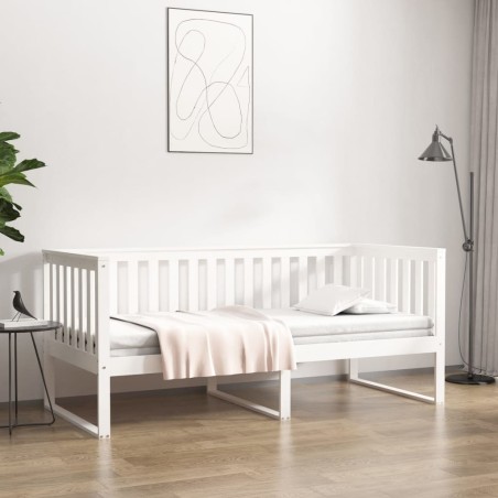 Dormeuse Bianca 100x200 cm in Legno Massello di Pino