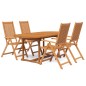 vidaXL Set Mobili da Pranzo per Giardino 5 pz Legno Massello di Acacia vidaXL Set Mobili da Pranzo per Giardino 5 pz Legno Massello di Acacia