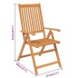vidaXL Set Mobili da Pranzo per Giardino 5 pz Legno Massello di Acacia vidaXL Set Mobili da Pranzo per Giardino 5 pz Legno Massello di Acacia
