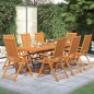 Set Mobili da Pranzo per Giardino 9 pz Legno Massello di Acacia Set Mobili da Pranzo per Giardino 9 pz Legno Massello di Acacia
