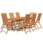 Set Mobili da Pranzo per Giardino 9 pz Legno Massello di Acacia Set Mobili da Pranzo per Giardino 9 pz Legno Massello di Acacia