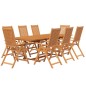 Set Mobili da Pranzo per Giardino 9 pz Legno Massello di Acacia Set Mobili da Pranzo per Giardino 9 pz Legno Massello di Acacia