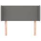 Testiera ad Orecchio Grigio Scuro 93x16x78/88 cm in Tessuto Testiera ad Orecchio Grigio Scuro 93x16x78/88 cm in Tessuto