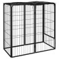 Box Cani a 6 Pannelli Nero 50x100cm Acciaio Verniciato Polvere Box Cani a 6 Pannelli Nero 50x100cm Acciaio Verniciato Polvere