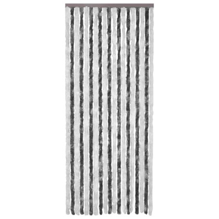 vidaXL Zanzariera Grigio e Bianco 90x200 cm Ciniglia