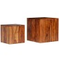 Set Tavolini da Caffè 2 pz in Massello di Sheesham 70x70x30 cm Set Tavolini da Caffè 2 pz in Massello di Sheesham 70x70x30 cm