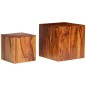 Set Tavolini da Caffè 2 pz in Massello di Sheesham 70x70x30 cm Set Tavolini da Caffè 2 pz in Massello di Sheesham 70x70x30 cm