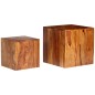 Set Tavolini da Caffè 2 pz in Massello di Sheesham 70x70x30 cm Set Tavolini da Caffè 2 pz in Massello di Sheesham 70x70x30 cm