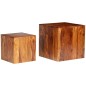 Set Tavolini da Caffè 2 pz in Massello di Sheesham 70x70x30 cm Set Tavolini da Caffè 2 pz in Massello di Sheesham 70x70x30 cm