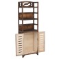 vidaXL Vetrina Marrone Scuro 46x24x140 cm Legno Massello di Paulonia vidaXL Vetrina Marrone Scuro 46x24x140 cm Legno Massello di Paulonia