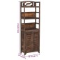 vidaXL Vetrina Marrone Scuro 46x24x140 cm Legno Massello di Paulonia vidaXL Vetrina Marrone Scuro 46x24x140 cm Legno Massello di Paulonia